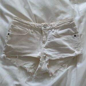Topshop White Moto Daisy Shorts